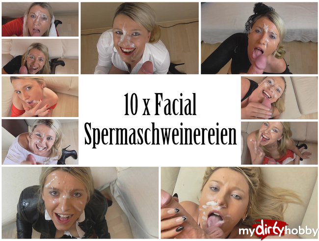 10 x Spermaschweinereien (Facials)