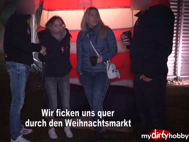 Public Fick mitten auf dem Weihnachtsmarkt