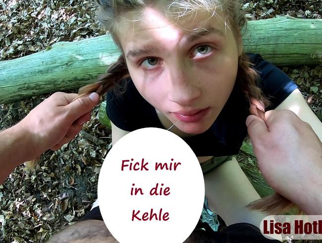 BLOWJOB - Im Wald in die Kehle gefickt - GAG