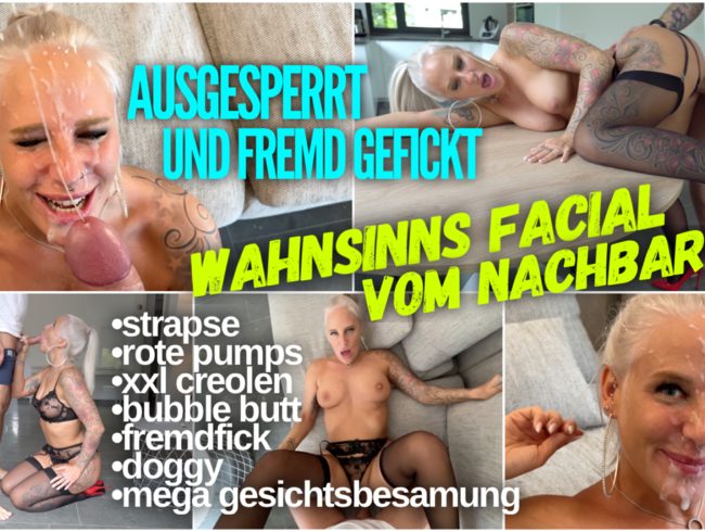 WAHNSINNS FACIAL vom Nachbarn | Ausgesperrt und fremdgefickt